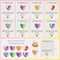 Wrapables Pocket Hug Valentines Day Token Heart Gift with Greeting Card (Set of 8)